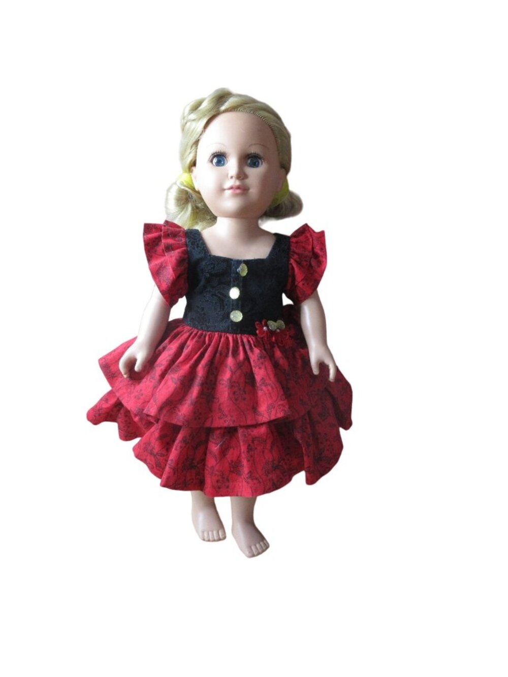 CitiToy 2013 GS126 GM15 Blonde 18" Vinyl Doll with Frilly dress